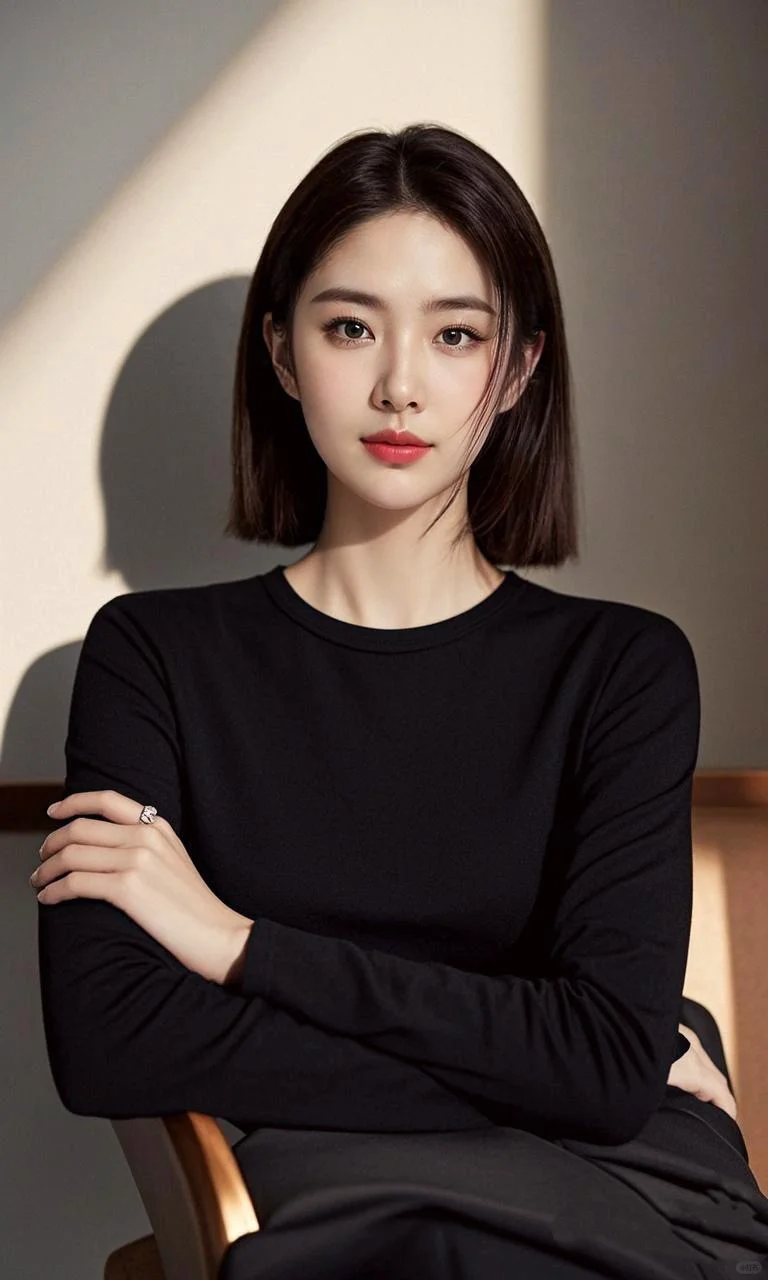 又美又飒短发气质女生头像