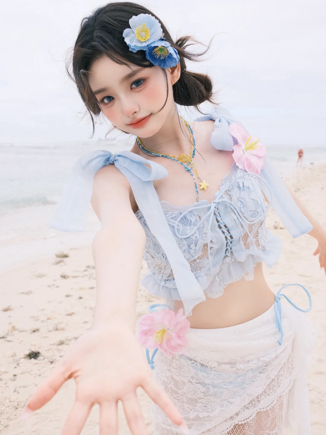 这个甜度超标的比基尼宝贝是谁家的！💙
