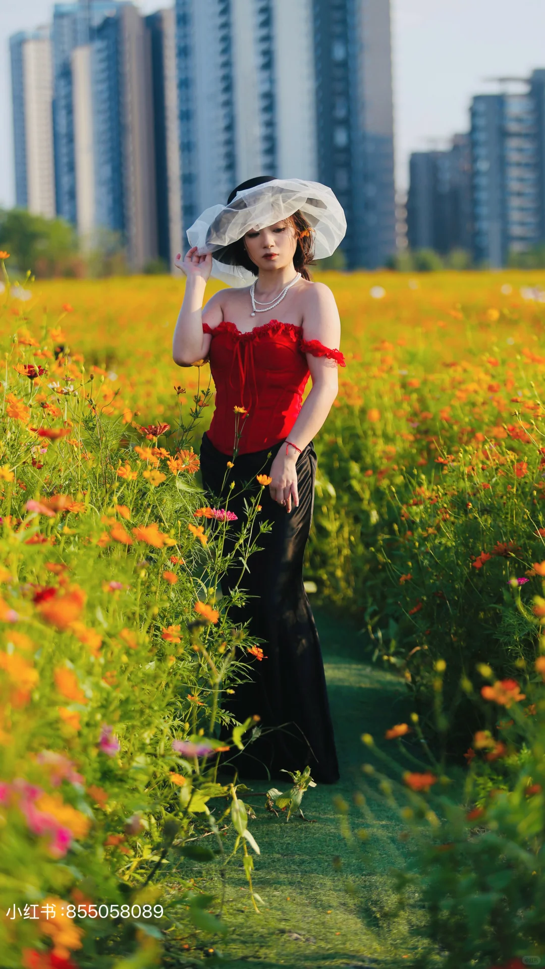 红装繁花共娇艳 于兴隆湖花海间