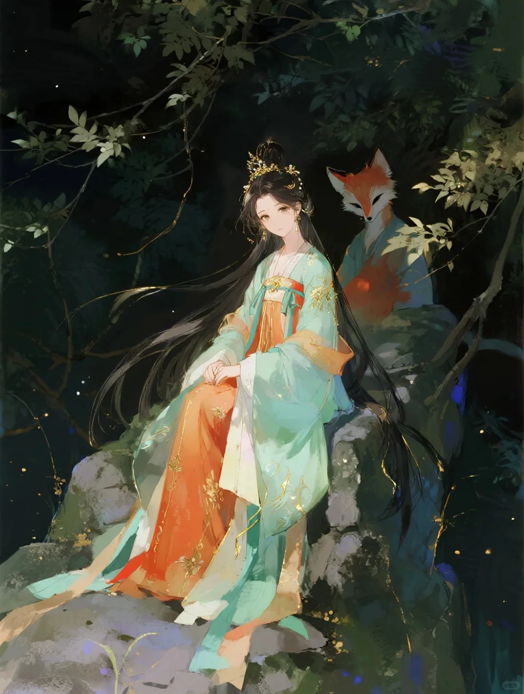 可商素材·山中灵女