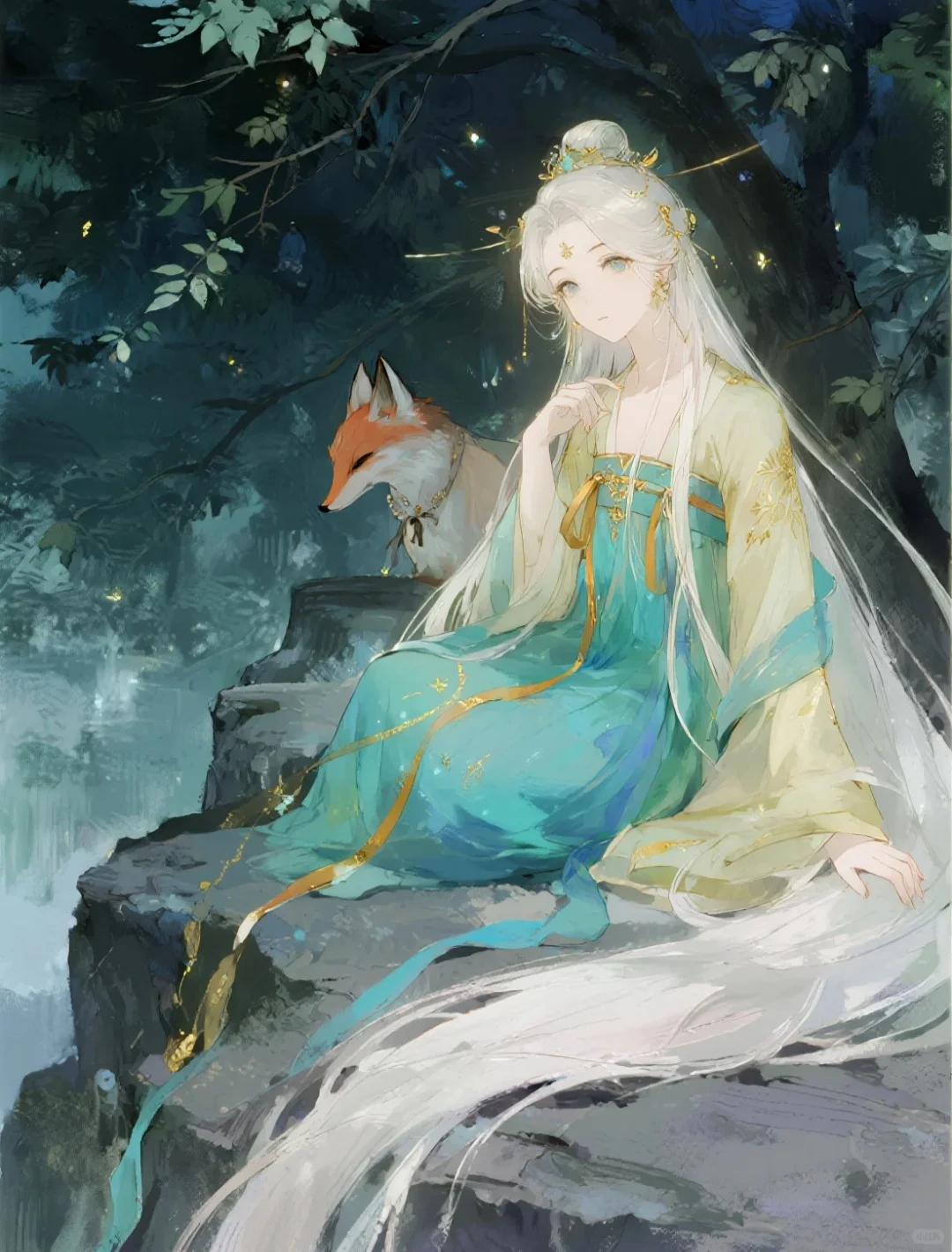 可商素材·山中灵女