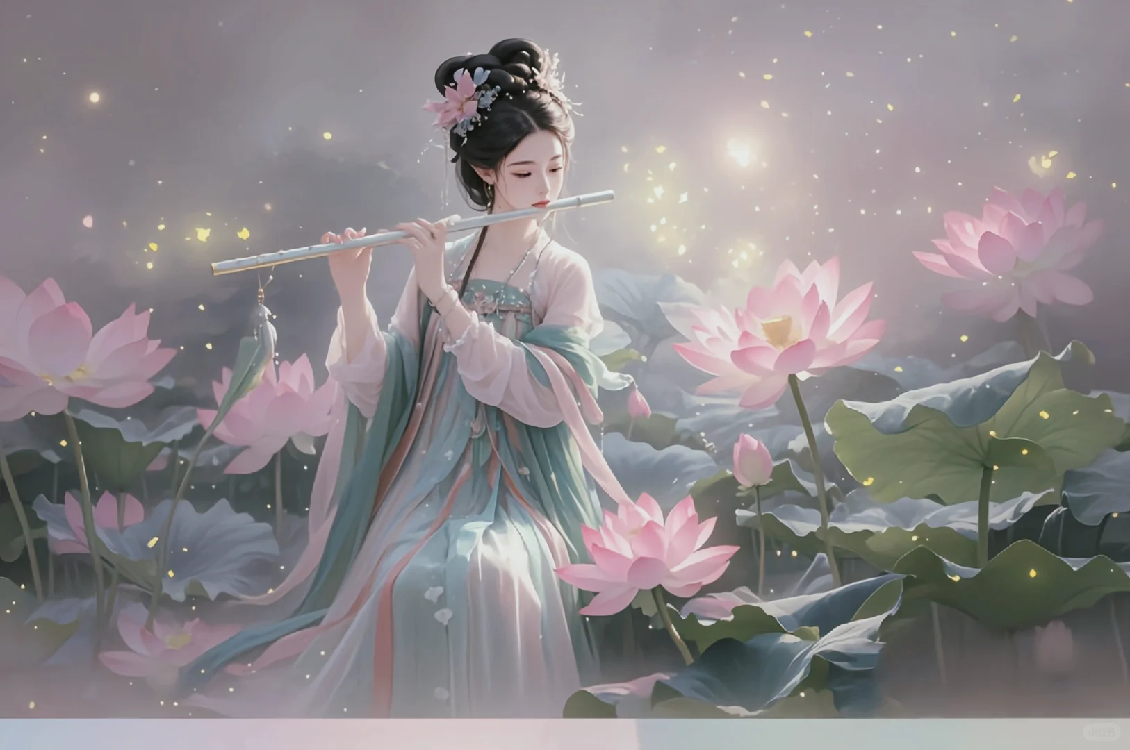 古风壁纸|荷塘仙子·绮梦涟漪