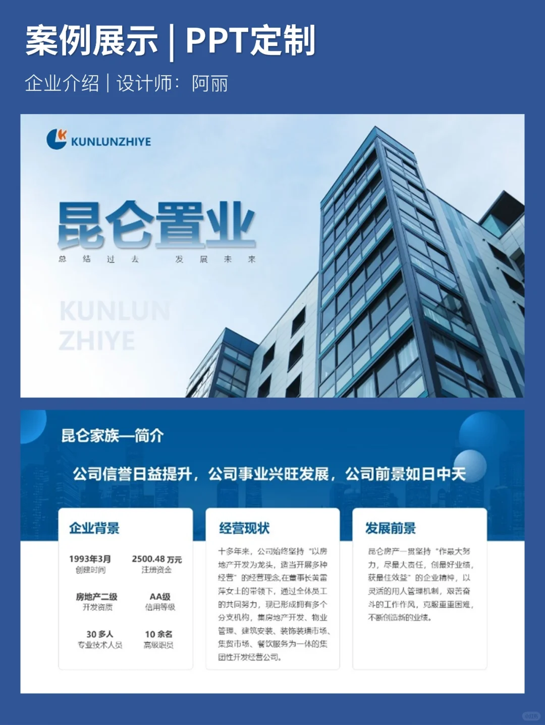 PPT练习 | 昆仑置业企业介绍PPT