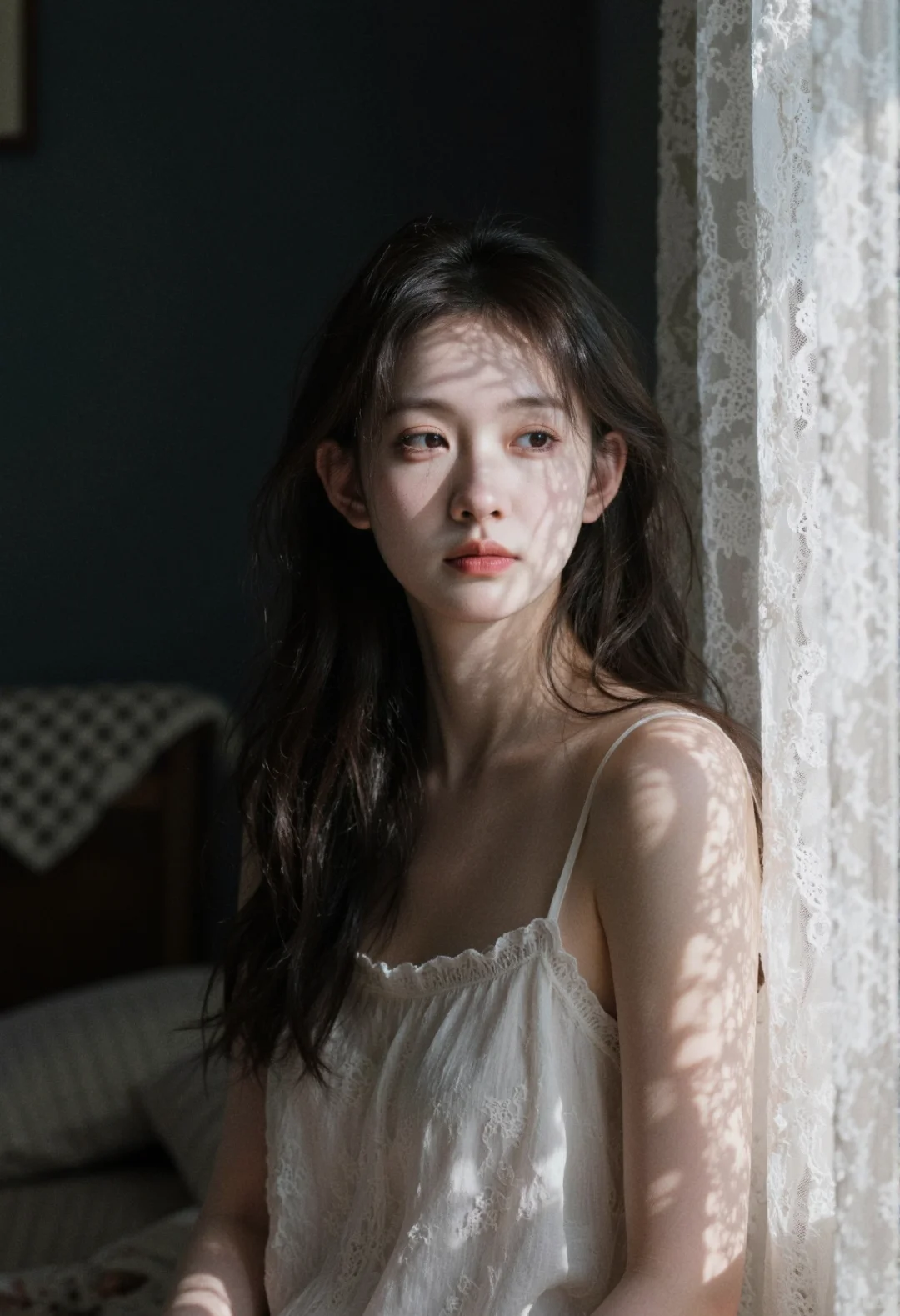 氛围感拉满、少女写真、光影氛围感