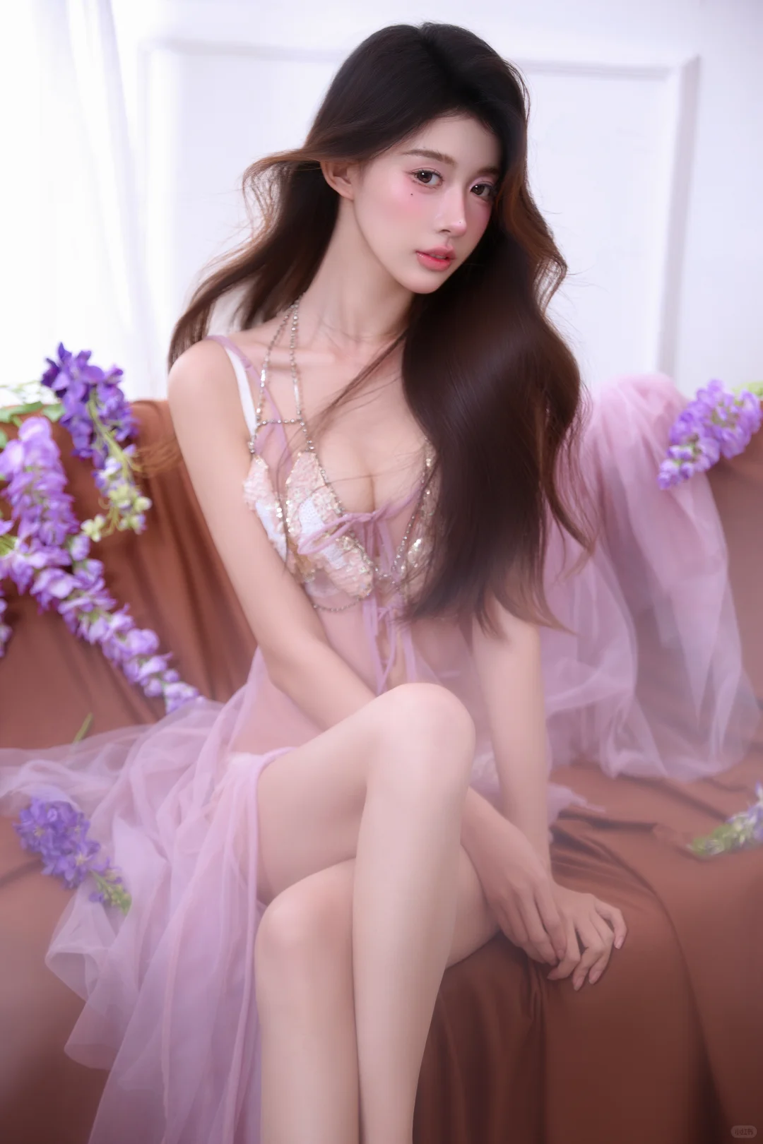 上海纯欲私房少女写真🎀紫色轻纱时尚性感💓