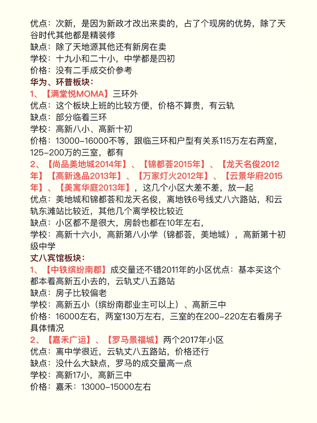 西安高新区买房别瞎冲!（下）