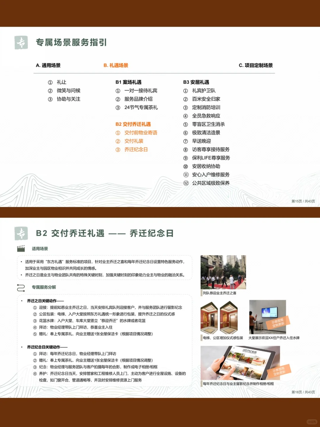 地产项目丨高端物业专属场景服务标准手册