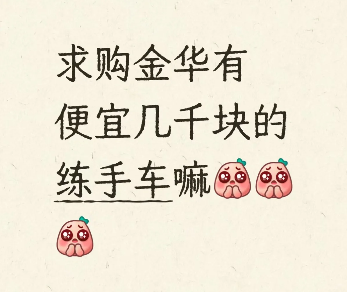 练手车，求购！