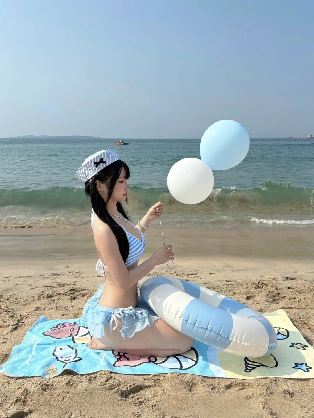 153 98斤 当健身女孩去海边🏖️