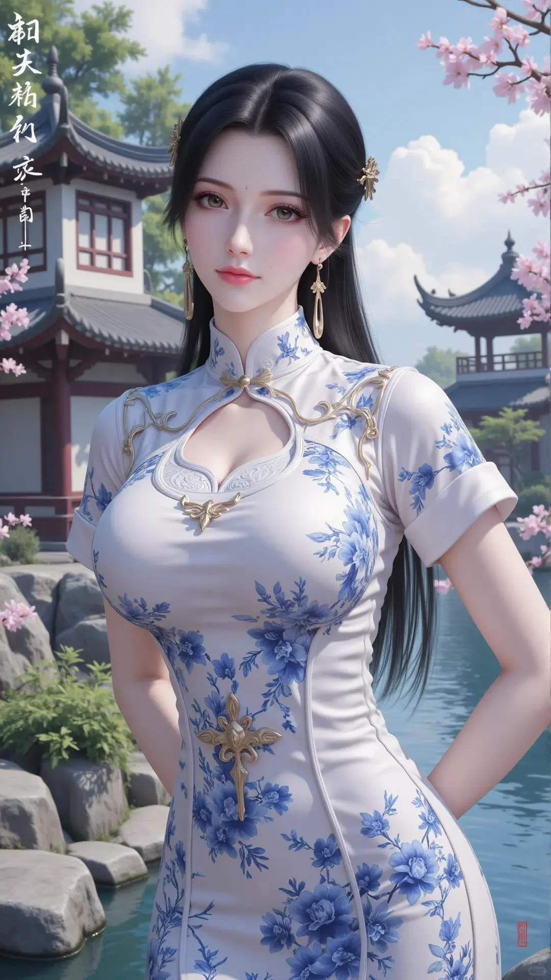 完美世界柳神性感旗袍