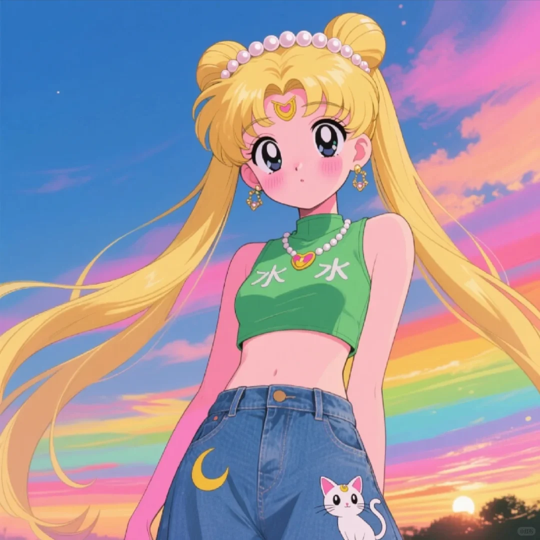黄昏色的彩虹和月光下的你🌈
