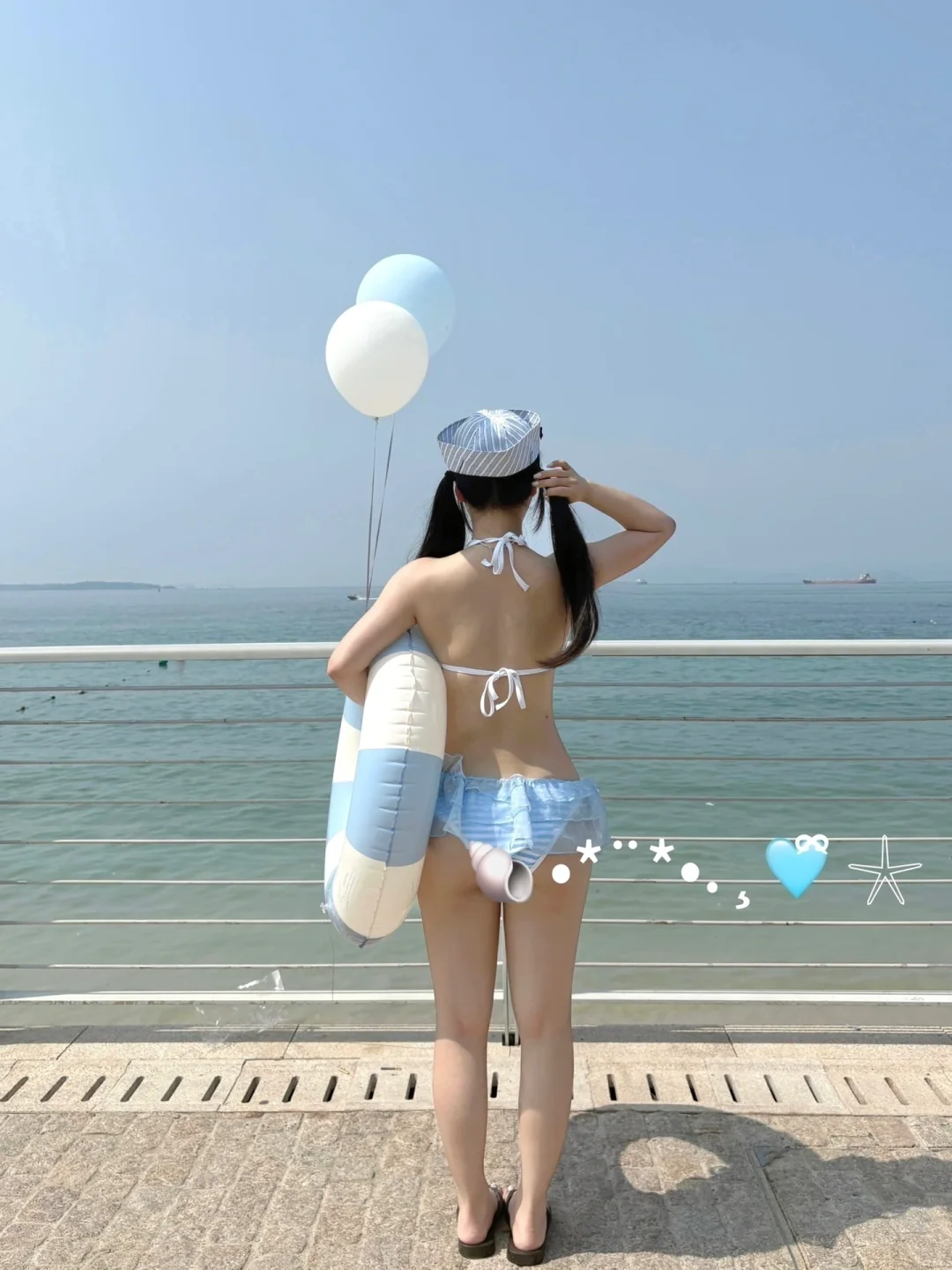 153 98斤 当健身女孩去海边🏖️