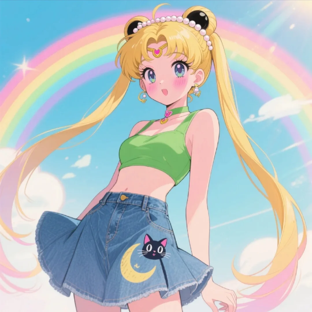 黄昏色的彩虹和月光下的你🌈