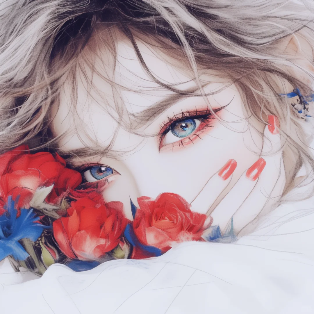 少女与花｜女生头像｜头像379