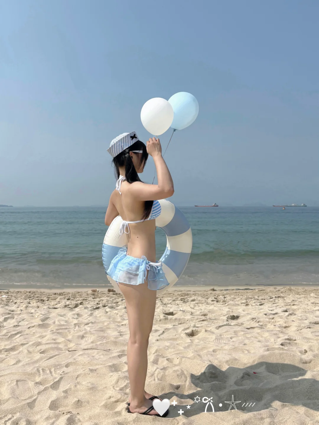 153 98斤 当健身女孩去海边🏖️