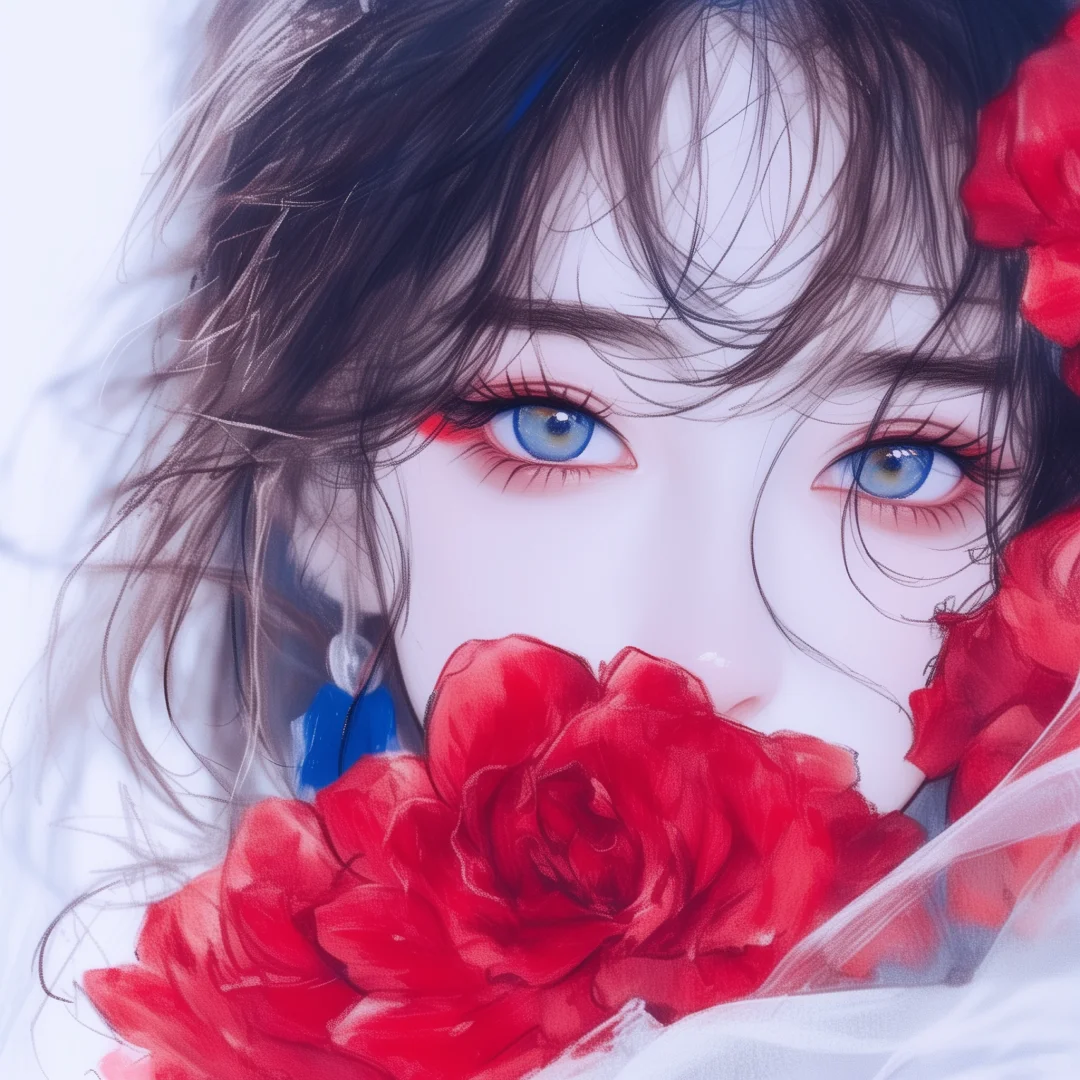 少女与花｜女生头像｜头像379