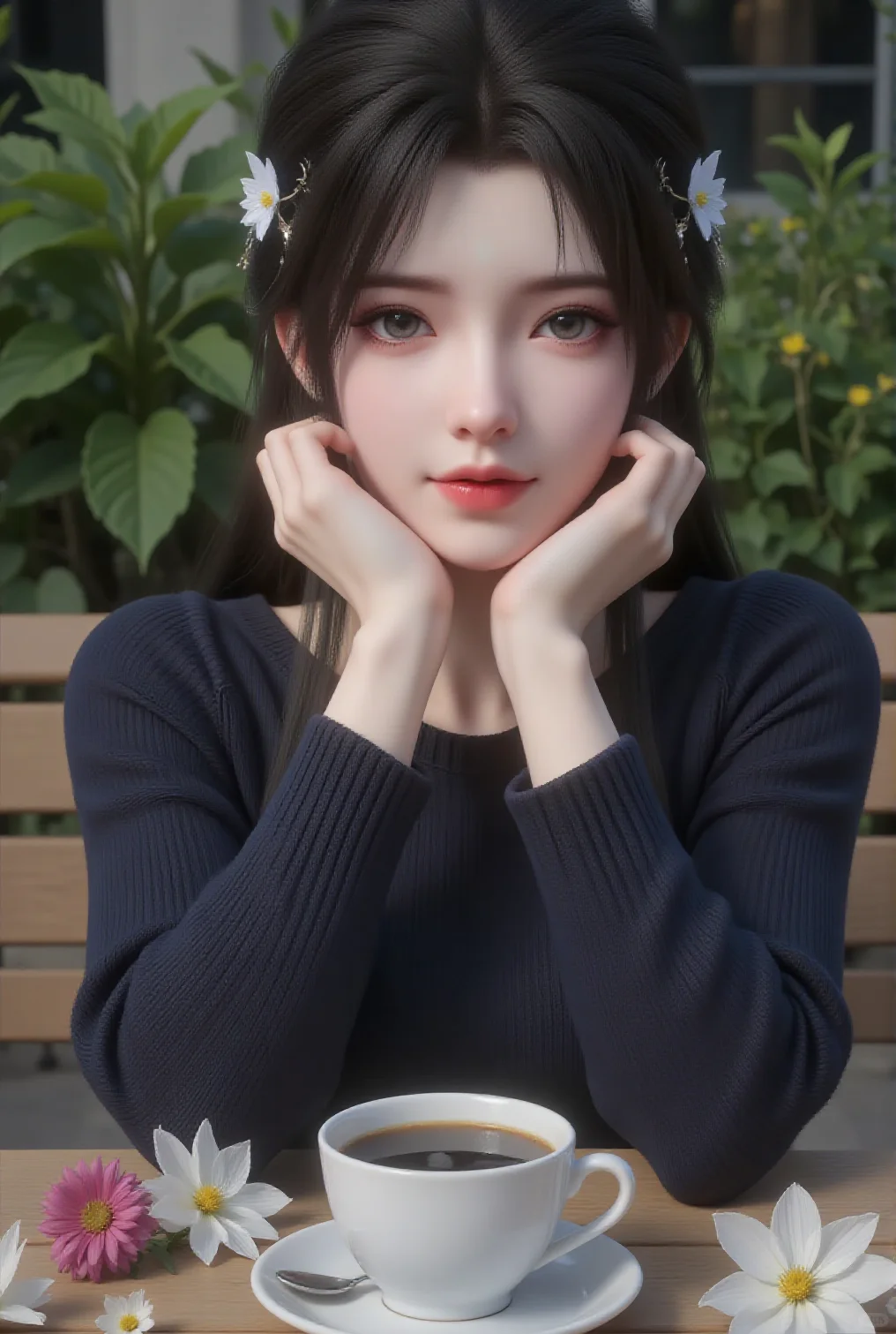 国漫女神壁纸 完美世界清漪仙子毛衣美图