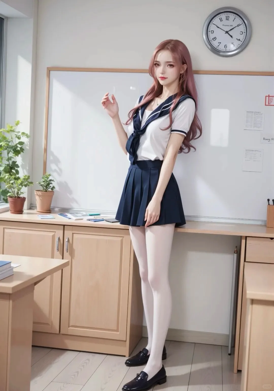 国漫女神图片（49校服白丝版）
