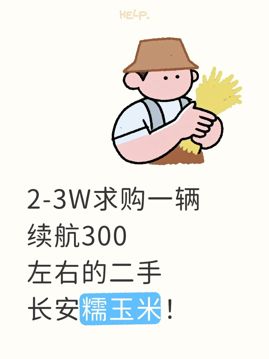 2-3w求购一辆续航300公里+的二手小电车！