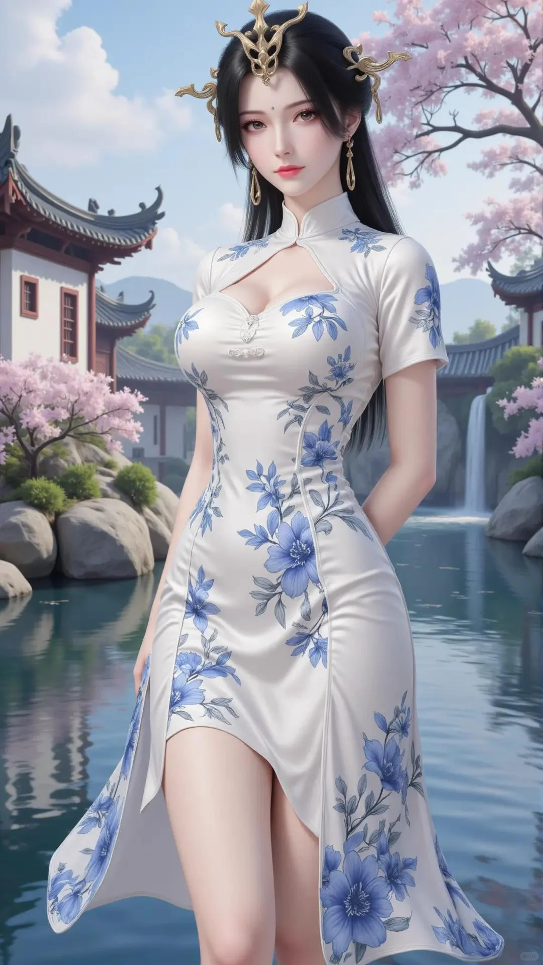 完美世界柳神性感旗袍