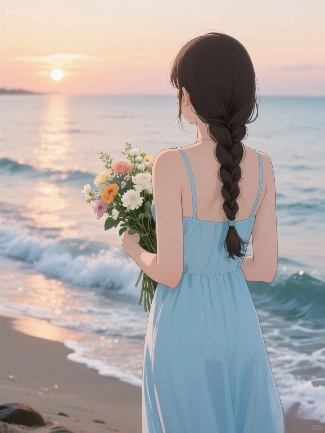 散落人间的神仙女头♡海边女孩