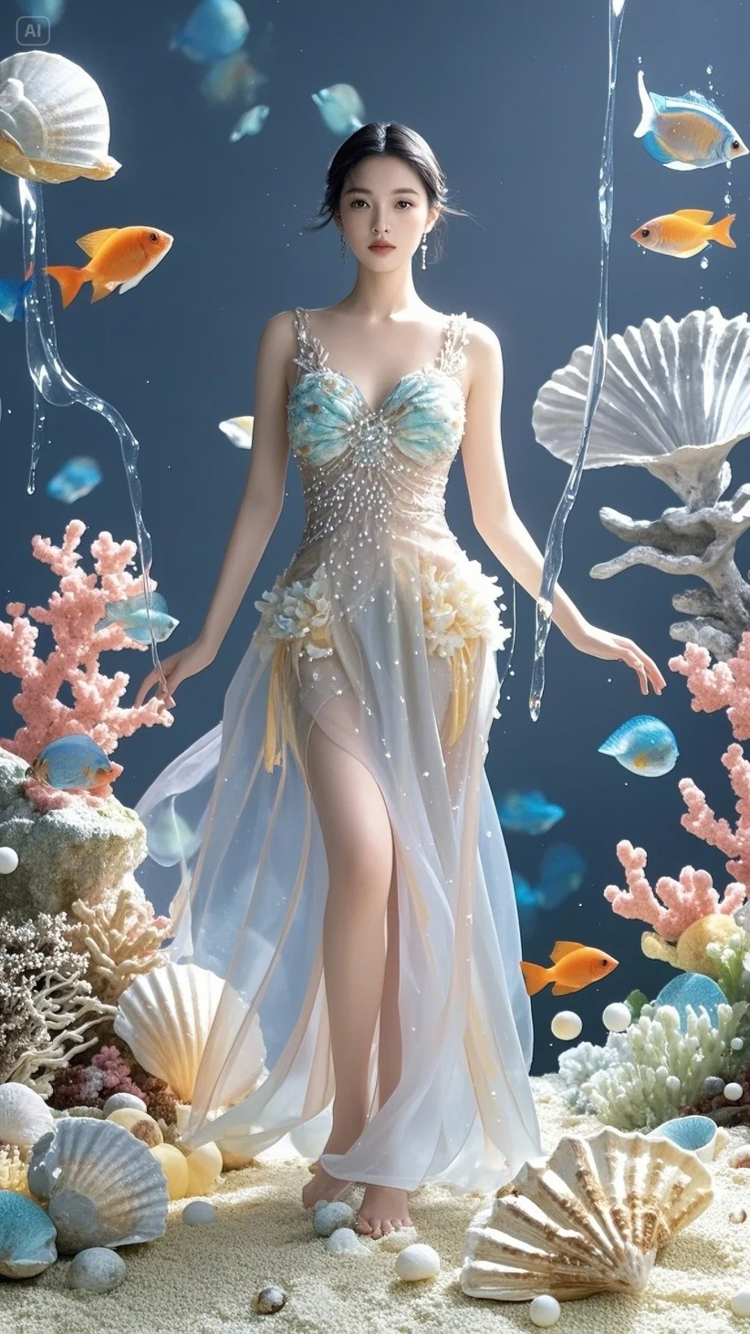 浅色飘逸服装