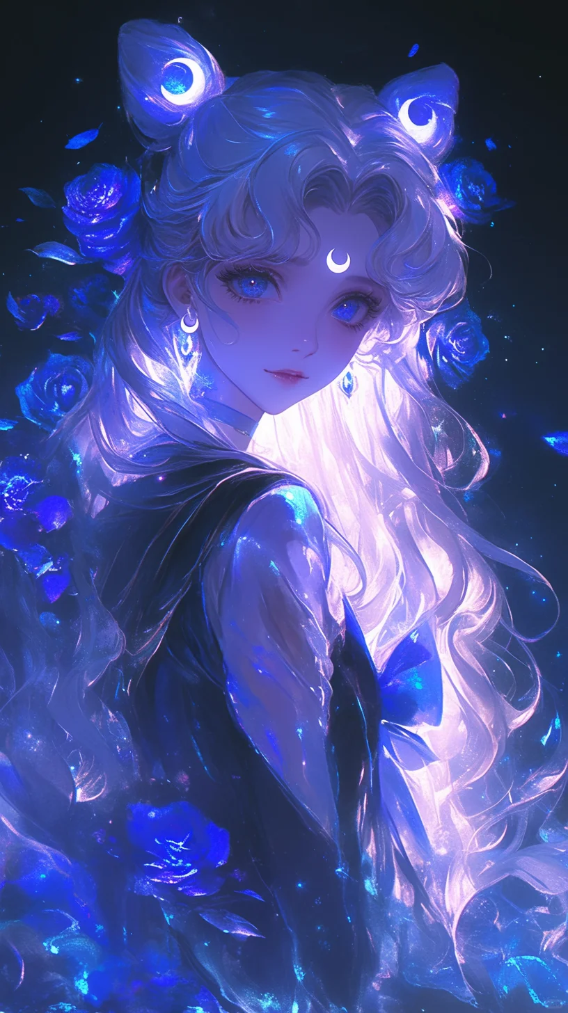 唯美壁纸🫧她好美🌙她说，要代表月亮消灭你