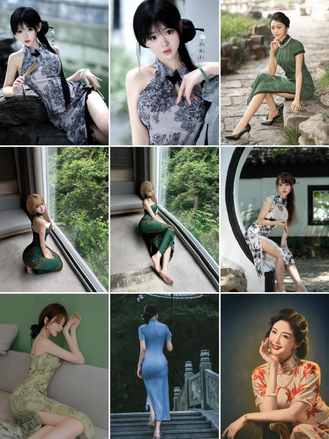 旗袍拍照动作合集