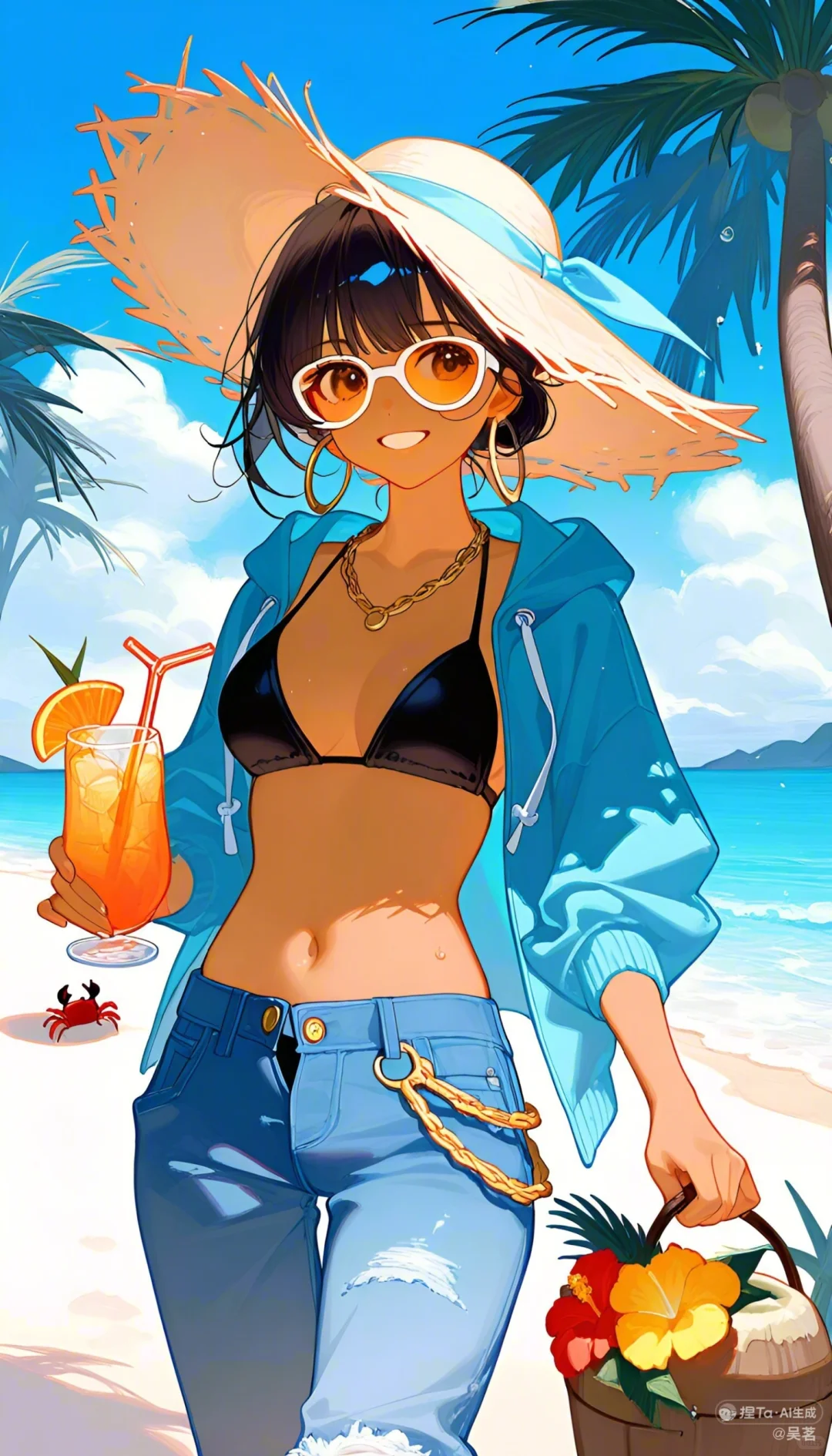 海边的比基尼美女