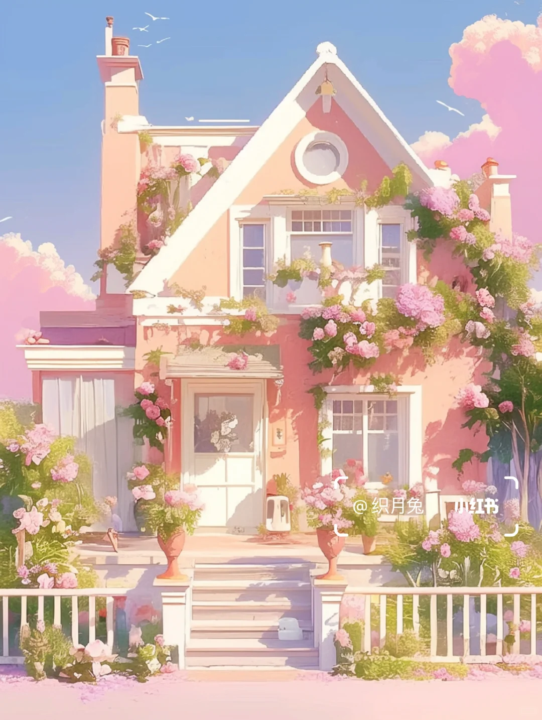 粉色花园洋房