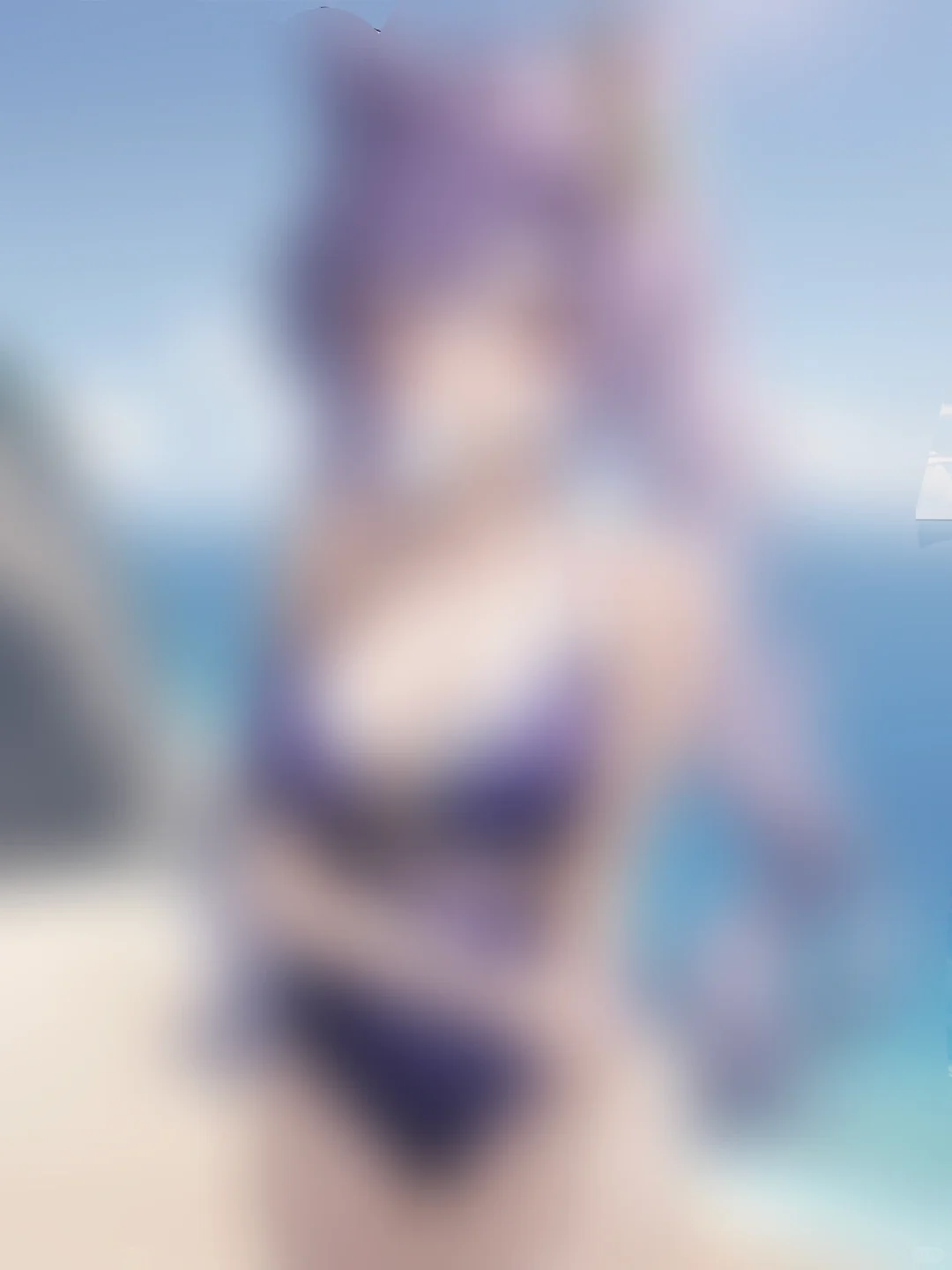 🏖原神刻晴丨海边沙滩风绝美壁纸
