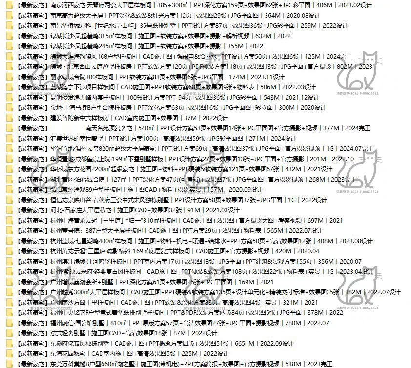 2025年全案设计方案合集 豪宅别墅大平层样