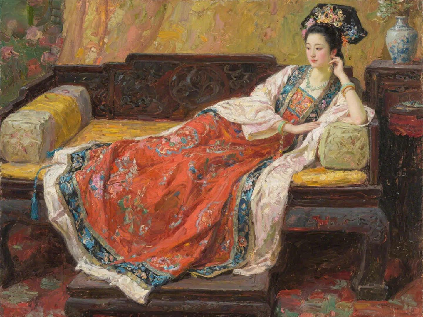 精品油画——《贵妃》
