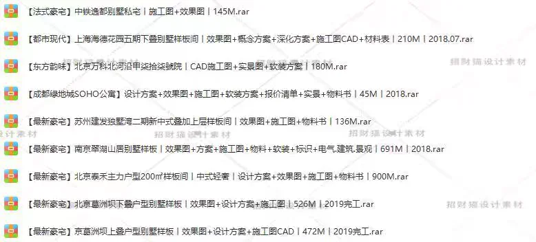 2025年全案设计方案合集 豪宅别墅大平层样