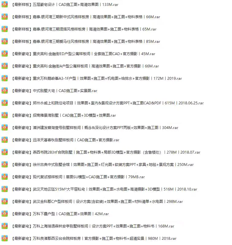 2025年全案设计方案合集 豪宅别墅大平层样