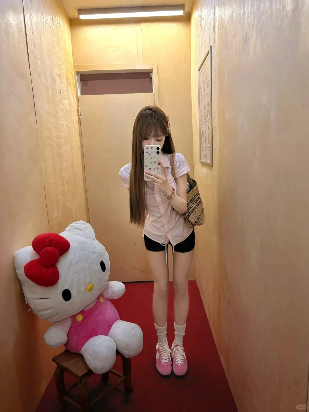 小个子福音！粉色收腰短袖衬衫太甜了💗