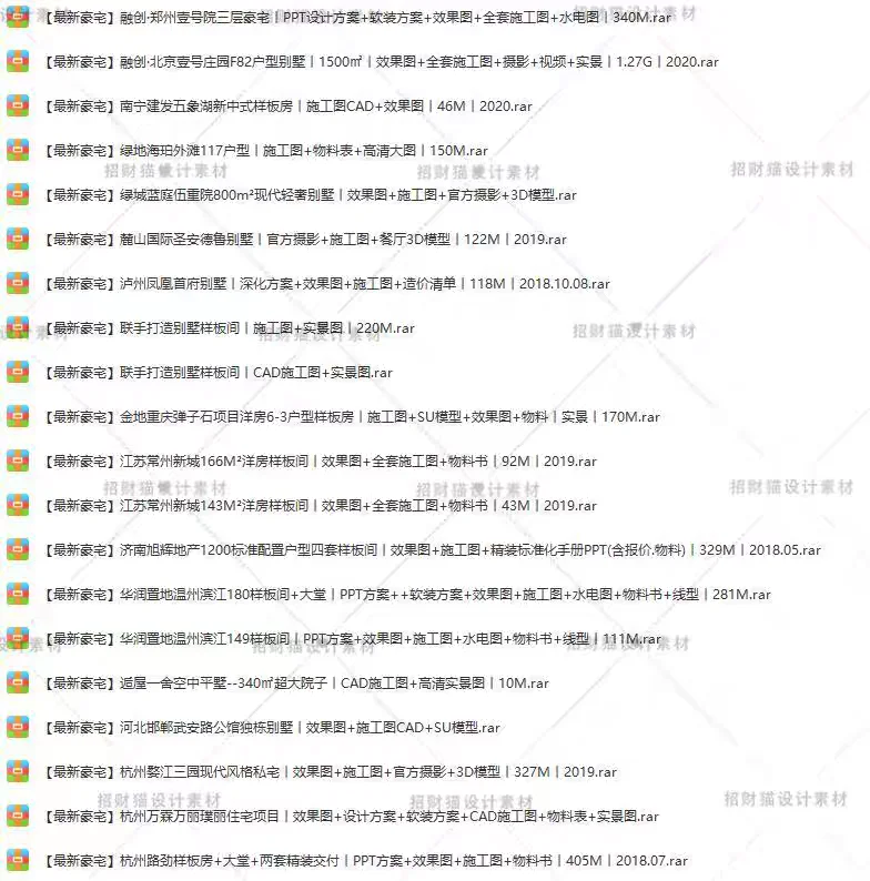 2025年全案设计方案合集 豪宅别墅大平层样