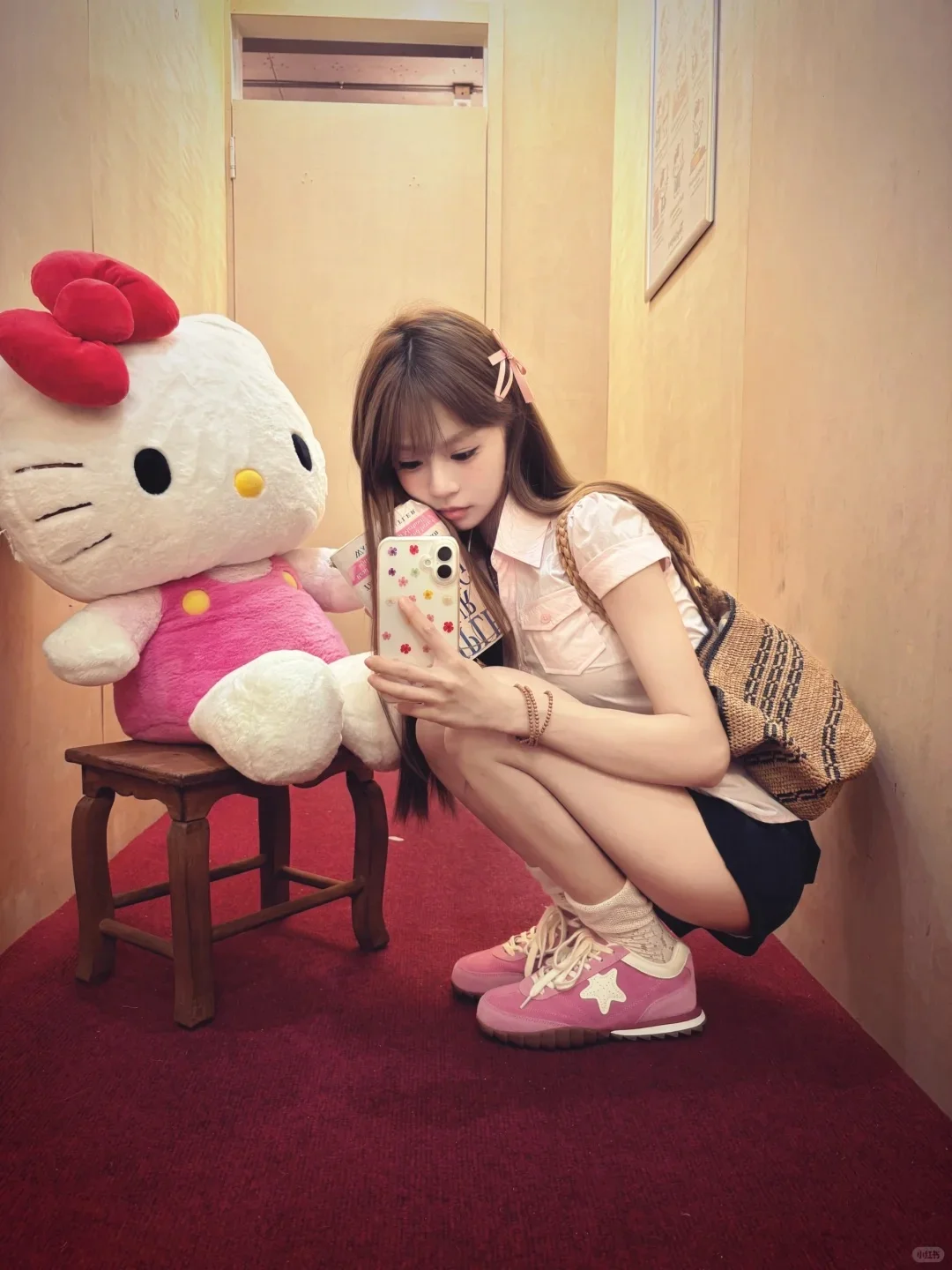 小个子福音！粉色收腰短袖衬衫太甜了💗