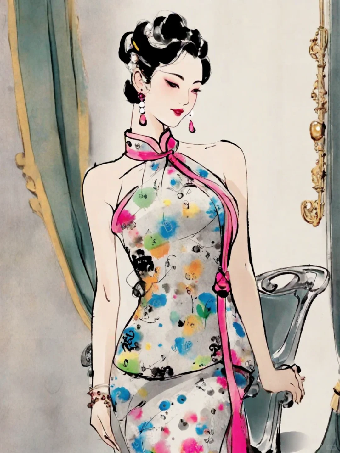 【水墨】美人儿34❤️娇艳