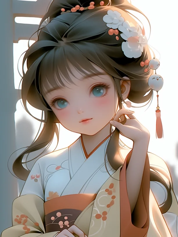 端庄美丽，娴静而高贵的古代美女。