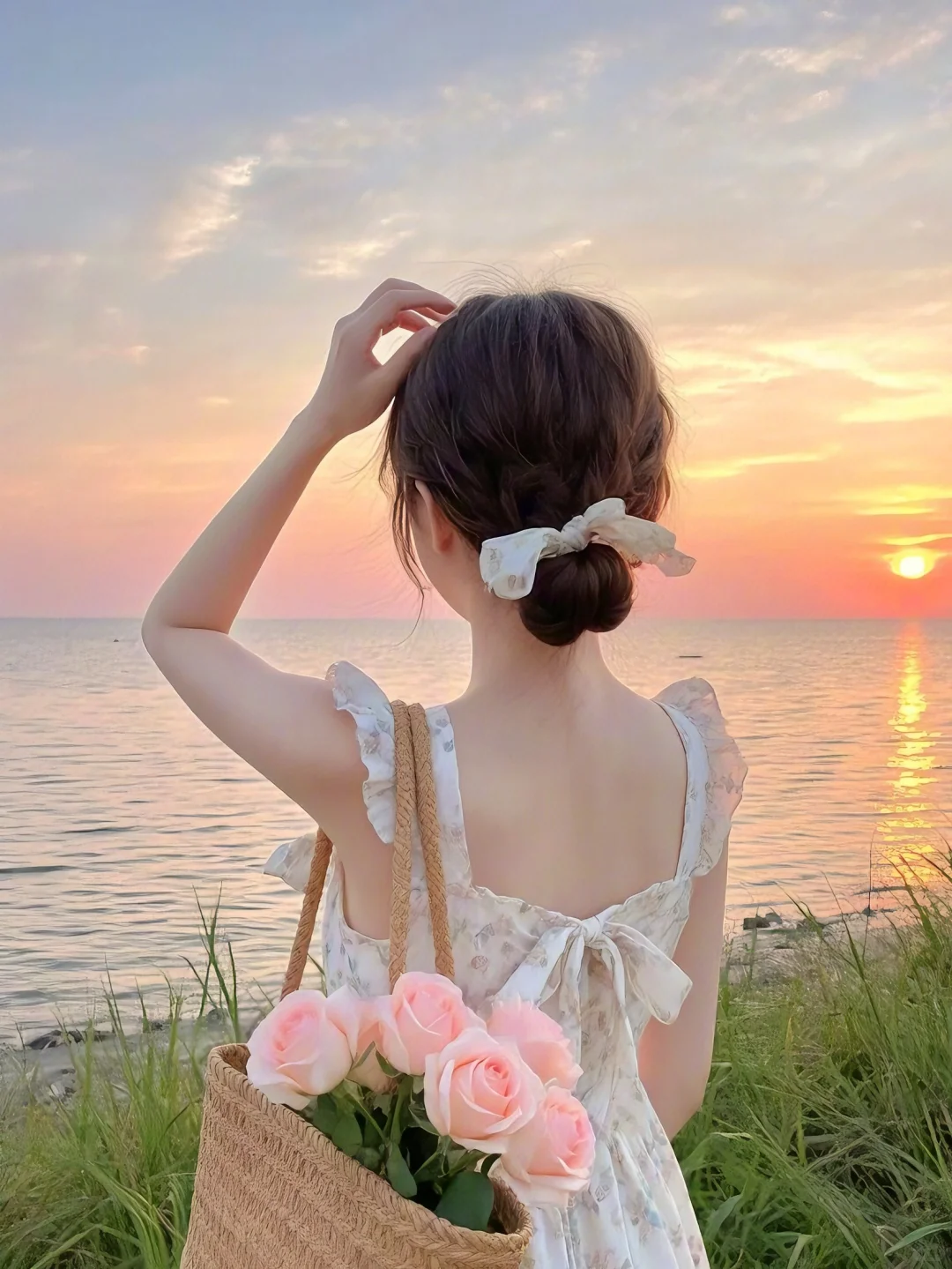 女生头像🌴氛围感背影自在逍遥女头