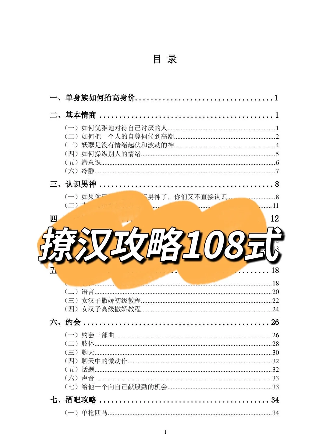 《撩汉攻略108式》