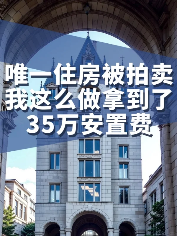 唯一住房被拍卖我这么做拿到了35万安置费