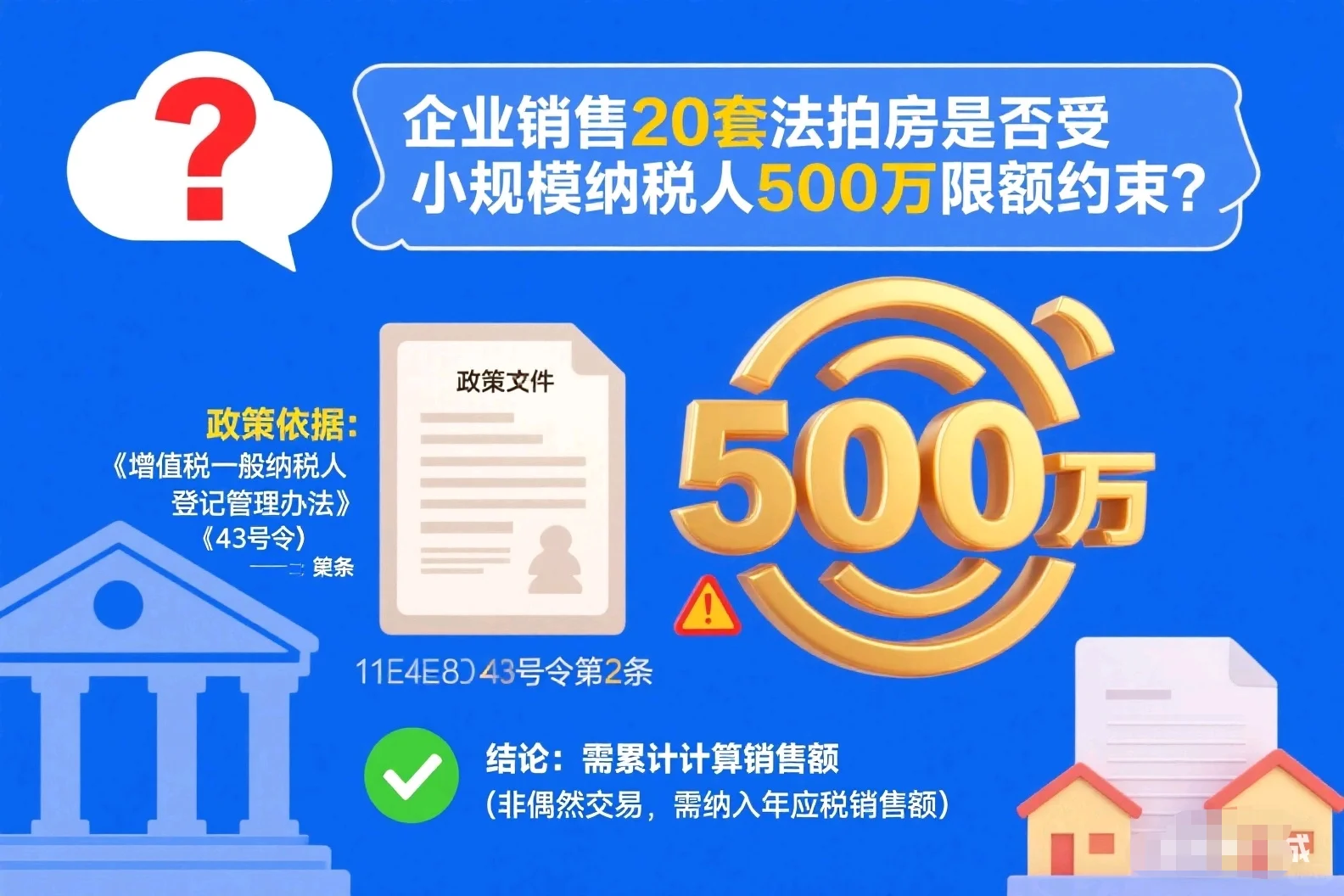 👩‍🏫小规模纳税人企业法拍房案例分享