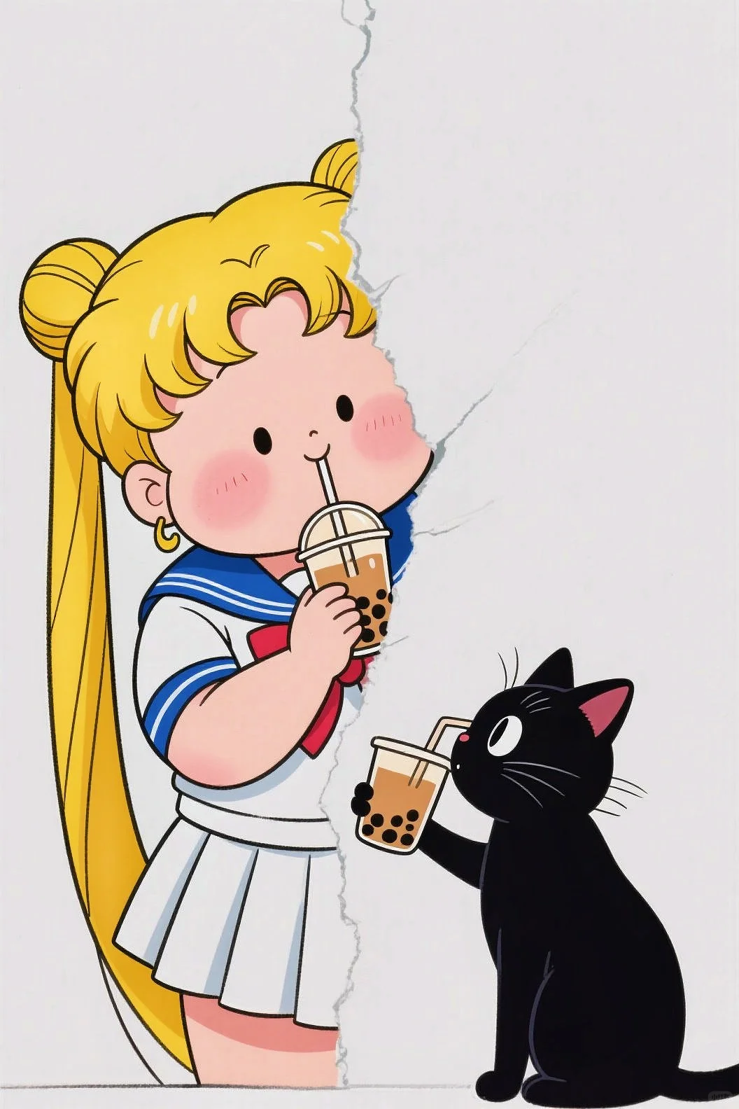 被美少女和她的猫治愈了！手机壁纸