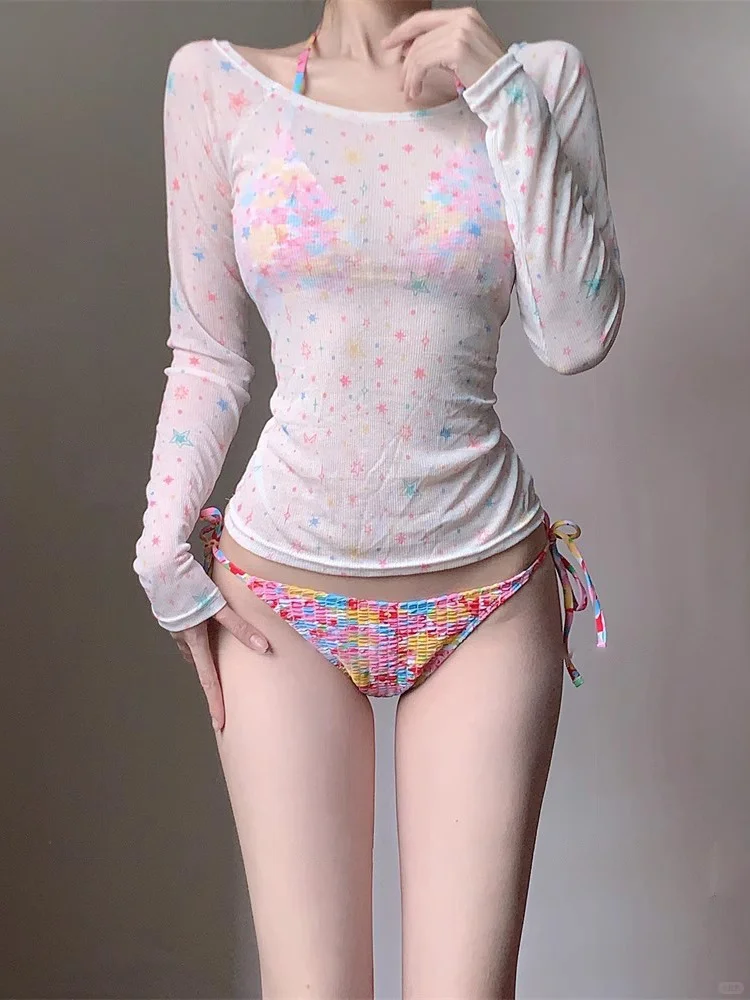 小碎花比基尼太有少女感了~