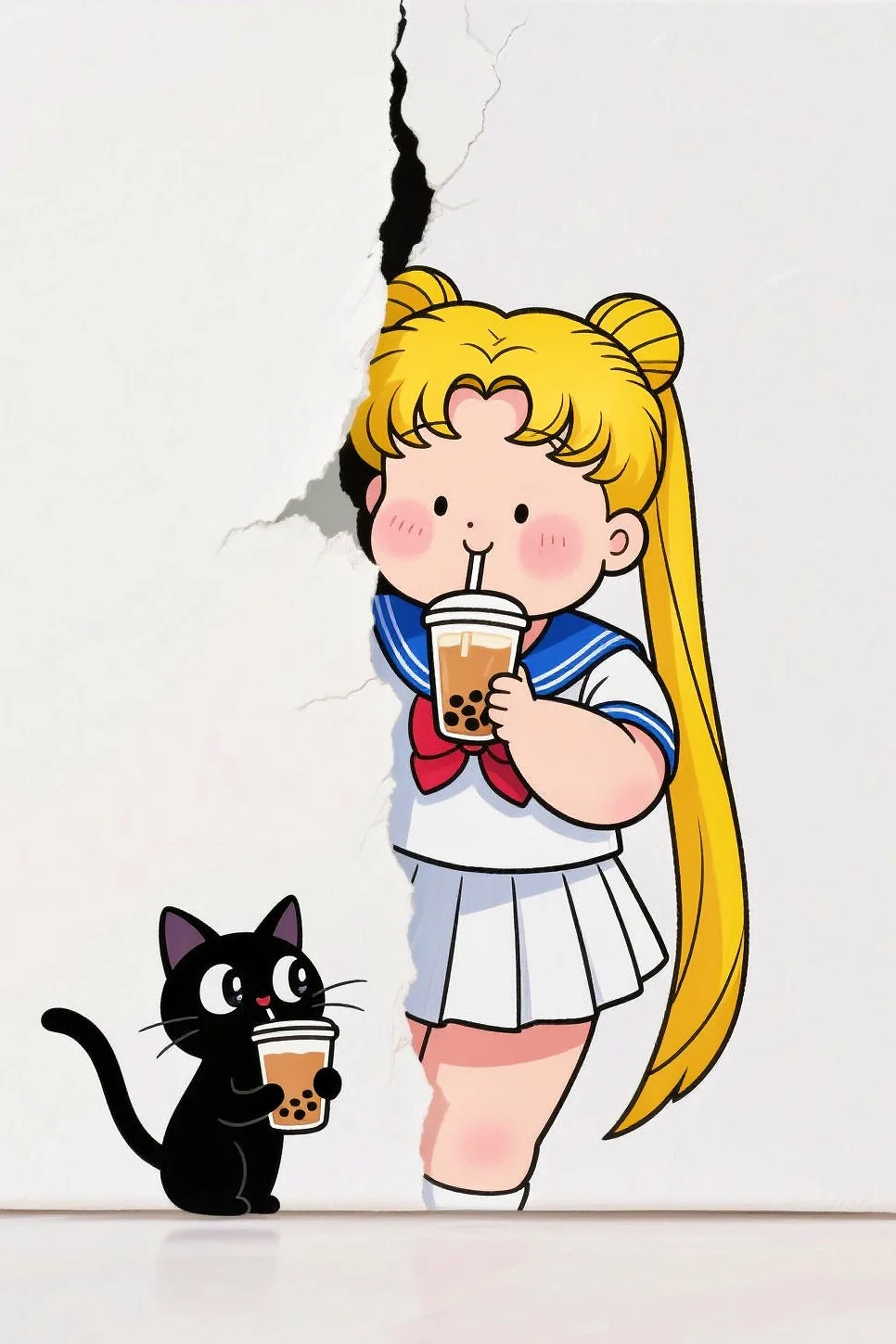 被美少女和她的猫治愈了！手机壁纸