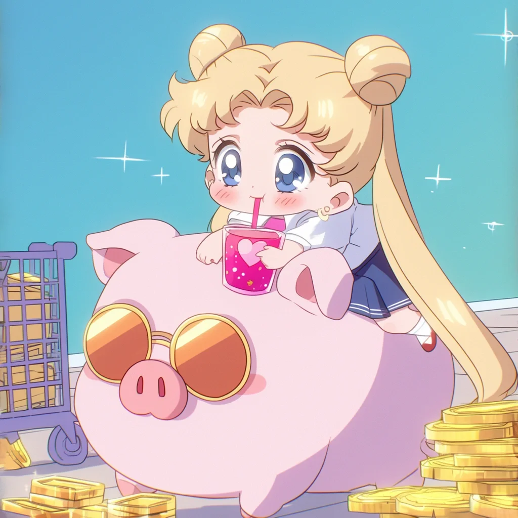 滴滴飞猪暴富版🐷奶茶头像🥤美少女战士
