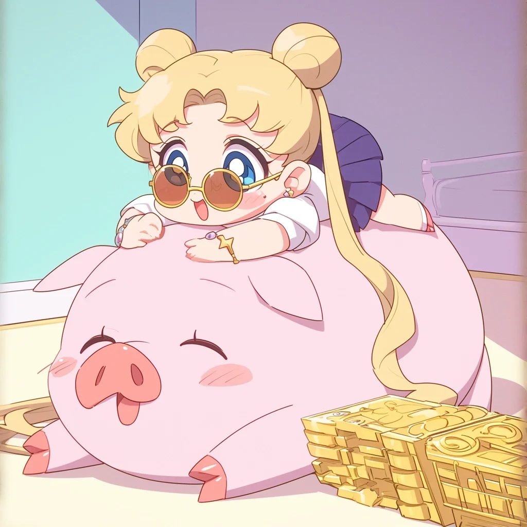 滴滴飞猪暴富版🐷奶茶头像🥤美少女战士