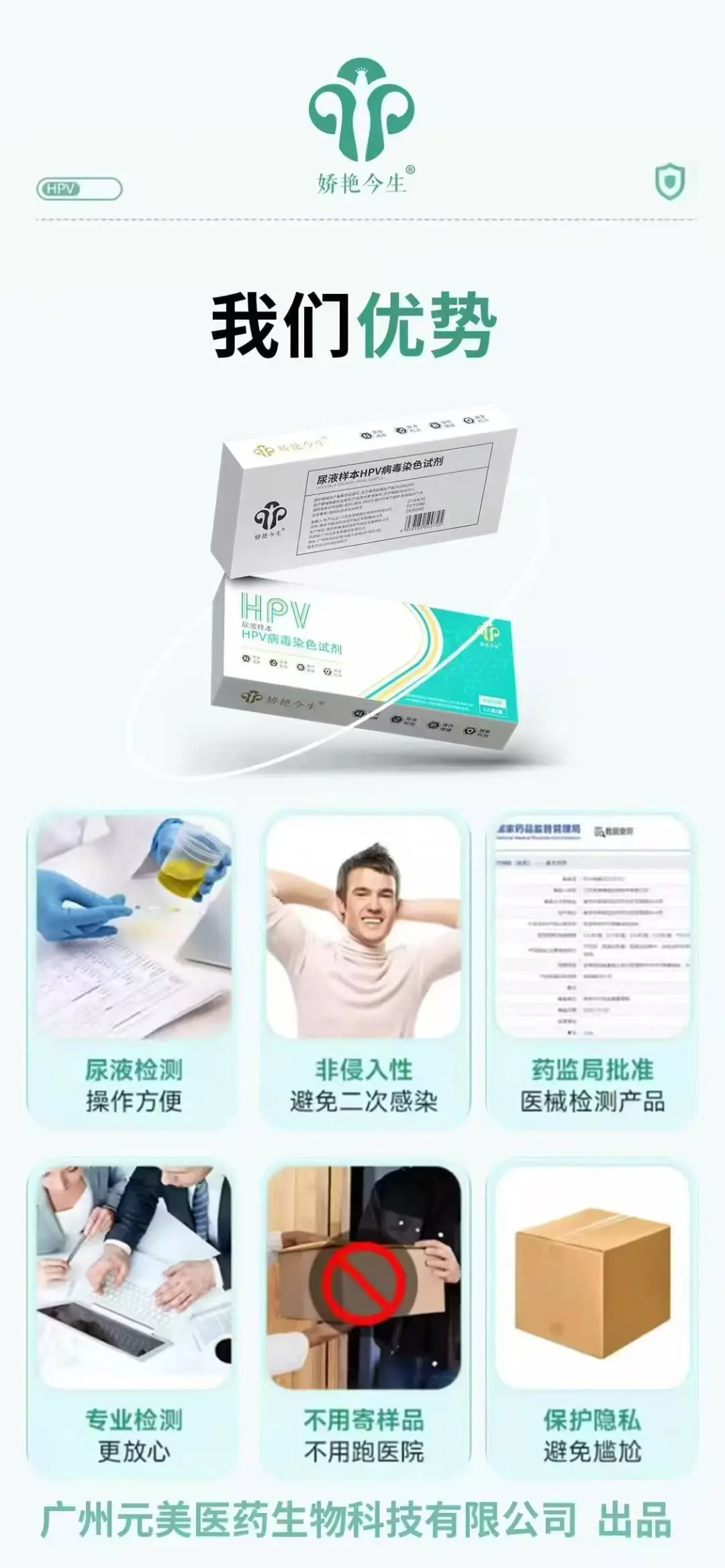 娇艳今生HPV病毒🦠染色试剂(HPV筛查包)[爱